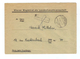 Österreich, 1945, Briefkuvert Mit Stempel "Nachgebühr" Aber Ohne Nachportomarken (13444E) - Brieven En Documenten