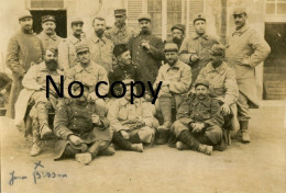 PHOTO FRANCAISE - GROUPE D'OFFICIERS DE LE 21e Cie DU 274e RI A GUEUX PRES DE THILLOIS - REIMS MARNE GUERRE 1914 1918 - Guerre, Militaire