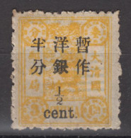 IMPERIAL CHINA 1897 - Surcharged Stamp MH* - Neufs