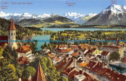 R166132 Thun Und Die Alpen. Photoglob Wehrli A. G - Monde