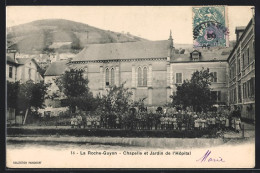 CPA La Roche-Guyon, Chapelle Et Jardin De L`Hopital  - La Roche Guyon