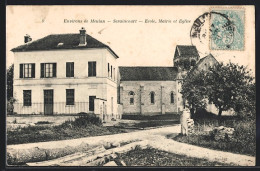 CPA Seraincourt, Ecole, Mairie Et Eglise  - Seraincourt