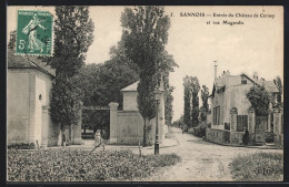 CPA Sannois, Entrée Du Chateau De Cernay Et Rue Magendie  - Sannois