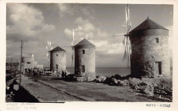 Greece - RHODES - The Windmills - REAL PHOTO - Publ. Kozas  - Grèce