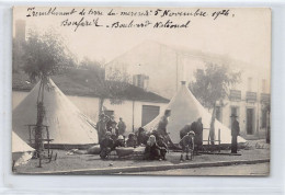 BOUFARIK - Tremblement De Terre Du 5 Novembre 1924 - Campement De Sinistrés - Boulevard National - CARTE PHOTO - Ed. J.  - Other & Unclassified