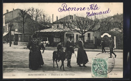 CPA Montmorency, Boulevard De L`Hermitage, Junge Auf Esel Avec Begleitung  - Montmorency