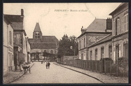 CPA Presles, Mairie Et Ecole  - Presles