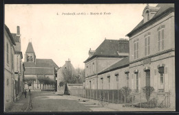 CPA Presles, Mairie Et Ecole  - Presles