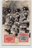 Papua New Guinea - ETHNIC NUDE - Native Girls Dancing - REAL PHOTO - Publ. Gibso - Papouasie-Nouvelle-Guinée