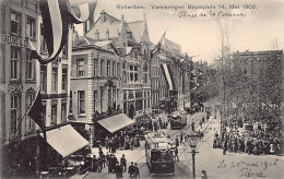 Nederland - ROTTERDAM - Versieringen Beursplein 14. Mei 1909 - Tram 38 Lijn 3 - Rotterdam
