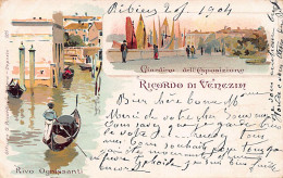 VENEZIA - Litografia - Giardino Dell'Esposizione - Rivo Ognissanti - Ed. G. Ricordi - Venetië (Venice)