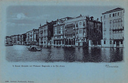 VENEZIA - Il Canal Grande Col Palazzo Sagredo E La Ca D'oro - Cartolina Blu - Luna - Venetië (Venice)