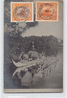 Papua New Guinea - Ghost Dancer Carried In Pirogue - REAL PHOTO - Publ. Unknown - Papouasie-Nouvelle-Guinée