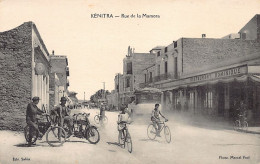 Maroc - KÉNITRA - Rue De La Mamora - Motocyclistes - Restaurant Dominique - Ed.  - Autres & Non Classés