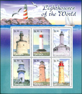 GRENADA 2001 LIGHTHOUSES SHEET OF 6 III** - Leuchttürme