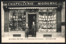 CPA Mulhouse, Alfred Meyer, Chapellerie Moderne, Faubourg De Colmar 9  - Mulhouse