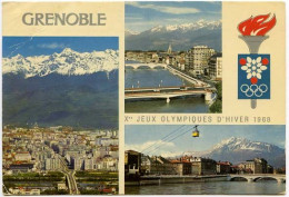 CPSM 10,5 X 15  Xèmes Jeux Olympiques D'Hiver De GRENOBLE 1968  Grenoble Vue Générale Téléphérique Belledonne - Grenoble