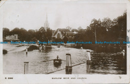 R165578 Marlow Weir And Church. Kingsway. RP. 1916 - Monde