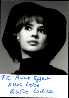 CPA Schauspielerin Anita Lochner, Portrait, Autogramm, Hut - Actors