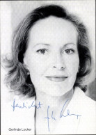 CPA Schauspielerin Gerlinde Locker, Portrait, Autogramm - Actors