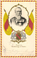 Gaufré Blason CPA Grand-duc Friedrich Von Baden, Portrait, Uniform, Orden - Familles Royales