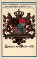 Blason CPA Königreich Bayern, Löwen, Krone - Familles Royales