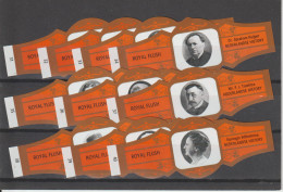 Reeks 1890  History    1-10 , 10 Stuks Compleet   , Sigarenbanden Vitolas , Etiquette - Sigarenbandjes
