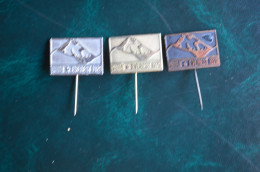 Collection Of 3 Mount Everest Pins Yougoslav Expedition 1979 Himalaya Mountaineering Escalade Alpinisme - Alpinisme
