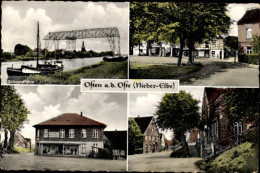CPA Osten A.d. Oste Nieder Elbe, Schwebefähre, Kaufhaus - Autres & Non Classés
