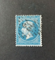 FRANCE FRANCIA 1862 NAPOLEONE 20 CENT BLEU I TYPE CAT. YVERT N. 22 OBLITERE 882 Chaource - 1862 Napoléon III
