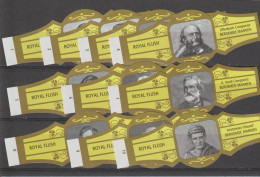 Reeks 1897  Mannen   1-10 , 10 Stuks Compleet   , Sigarenbanden Vitolas , Etiquette - Sigarenbandjes
