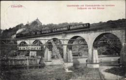CPA Elberfeld Wuppertal, Schwebebahn U. Eisenbahnbrücke Bei Sonnborn, Straßenbahn - Autres & Non Classés