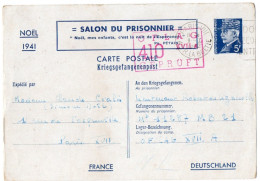 Entier Salon Du Prisonnier Cachet Rouge OFLAG XVIIA Nuremberg - Guerre De 1939-45