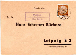 DR 1935, Landpost Stpl. Hasslau über Döbeln Klar Auf Karte M. 3 Pf. - Lettres & Documents