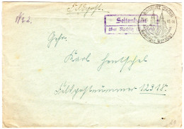 DR 1942, Landpost Stpl. ERLBACH über Leisnig Auf Feldpost-Brief M. Luftpostmarke - Cartas & Documentos