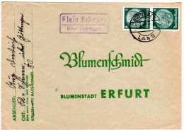 DR 1937, Landpost Stpl. KLEIN SCHNEEN über Göttingen Auf Brief M. 2x6 Pf. - Lettres & Documents