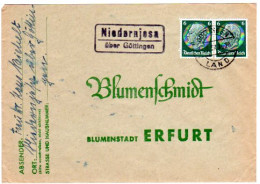 DR 1937, Landpost Stpl. NIEDERNJESA über Göttingen Auf Brief M. 2x6 Pf. - Lettres & Documents