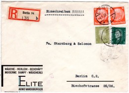 DR 1933, 6+8+2x12 Pf. Auf Portorichtigem Orts-Einschreiben Brief V. Berlin 94 - Lettres & Documents