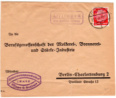 DR 1936, Landpost Stpl. ÖFFINGEN über Fellbach Auf Brief M. 12 Pf.   - Lettres & Documents