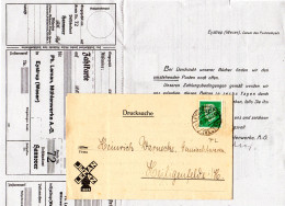 DR 1928, 5 Pf. M. Perfin Auf Mühlenwerke Faltdrucksache V. Eystrup - Altri & Non Classificati