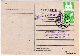 1948, Landpoststpl. 20 CRAYA über Vorsfelde Auf Karte M. 10 Pf.  - Other & Unclassified