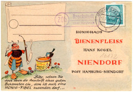 BRD 1958, Landpoststpl. 20b BRACKSTEDT über Vorsfelde Auf Karte M. 7 Pf. Heuss - Covers & Documents