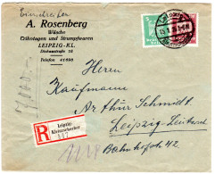 DR 1926, 5+30 Pf. Auf Firmen Orts-Reko Brief V. Leipzig Kleinschocher N. Leutsch - Lettres & Documents