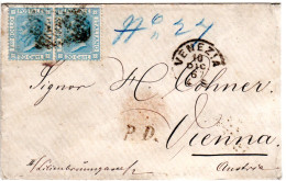 Italien 1867, 2x20 C. Auf PD Brief V. VENEZIA N. Österreich - Non Classés