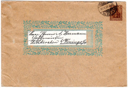 DR 1905, Gebr. 3 Pf Germania Privatganzsache Umschlag M. Adress-Zierrahmen - Storia Postale