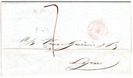 Italien Neapel 1844, Schiffsbrief V. Napoli N. Frankreich  - Non Classés