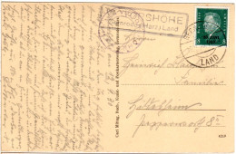DR 1930, Landpost Stpl. VICTORSHÖHE Gernrode Land Auf Karte M. 8 Pf. - Lettres & Documents