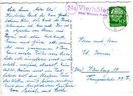 BRD 1957, Landpost Stpl. 24a VIERHÖFEN über Winsen Auf Karte M. 10 Pf. Heuss - Brieven En Documenten