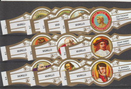 Reeks 1897  Sig.merken  1-10 , 10 Stuks Compleet   , Sigarenbanden Vitolas , Etiquette - Sigarenbandjes