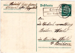 DR 1936, Clieve über Lippstadt, Landpost Stpl. Auf 6 Pf. Ganzsache - Lettres & Documents